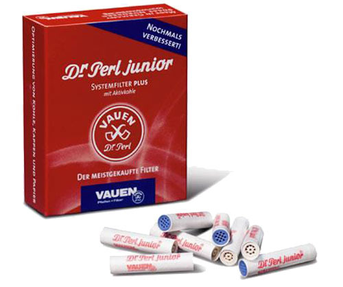 Perl Junior 40 x Pfeifenfilter 9mm Aktivkohle Filter Jubox Vauen Dr